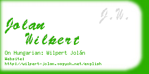 jolan wilpert business card